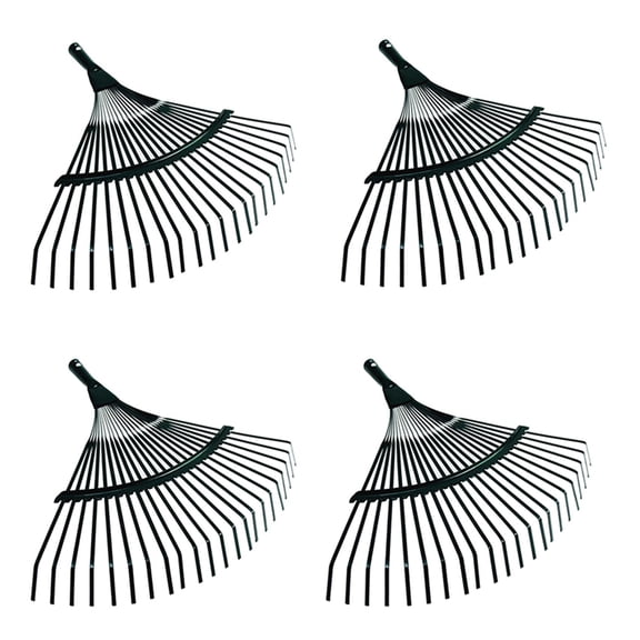 4pcs 42cm Steel Fan Rake Replacement Heavy Rake for Garden Grass Patio Leaves Leaf Lawn 22 Tooth