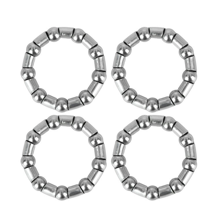 4pcs 44mm x 9 Ball Bearing Cages Crank Bearings Wheel Bearing Retainer for  Bicycle Silver Tone 