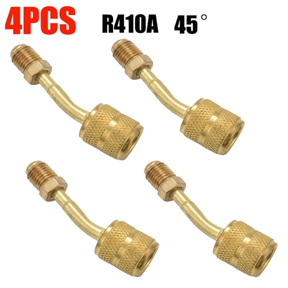 4pcs 45 R410A Adapter 5/16 Inch Female Couplers To 1/4 Inch Male Flare