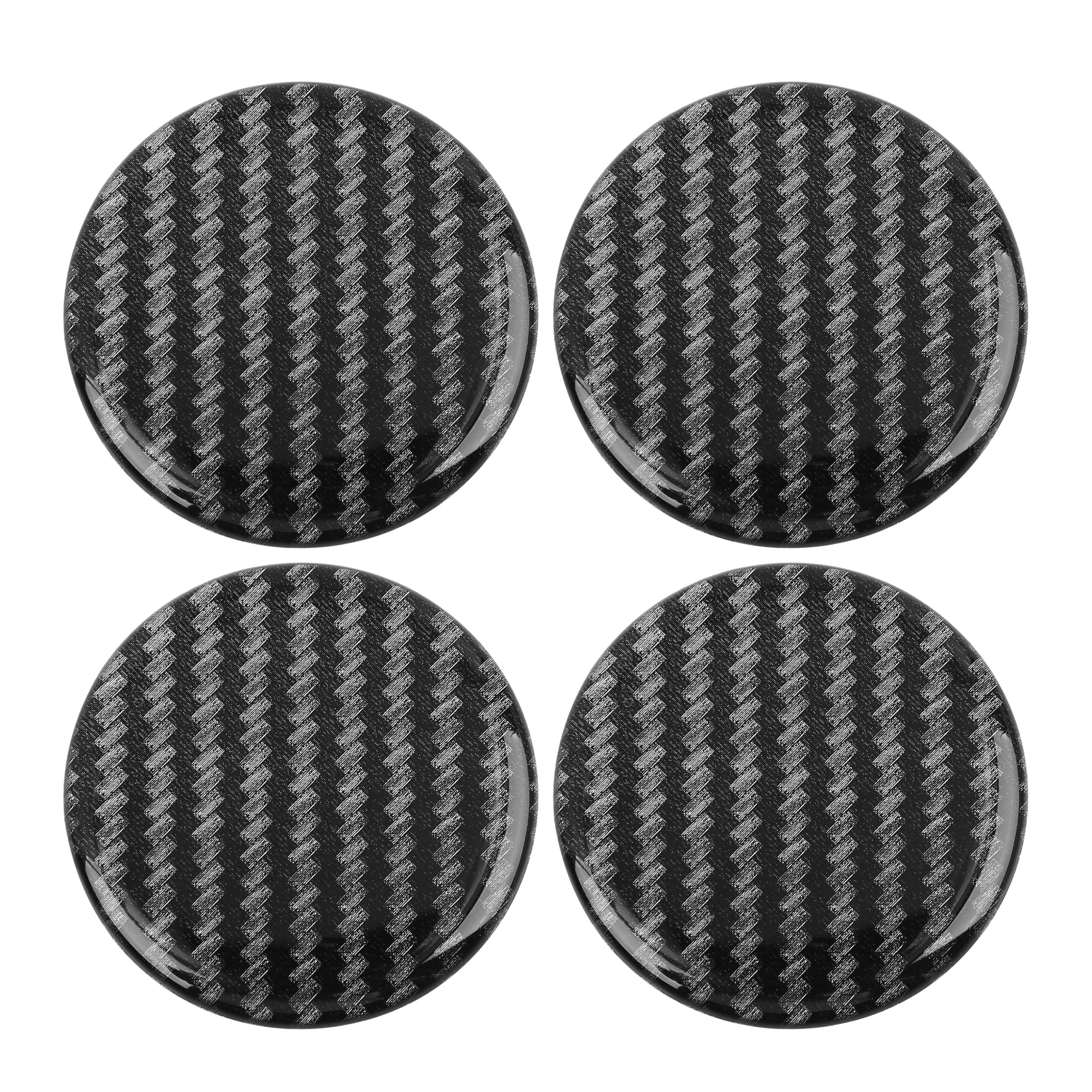 4pcs 45mm Car Auto Wheel Center Hub Cap Sticker Carbon Fiber Style ...