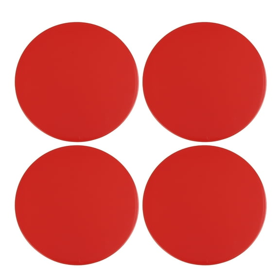 4pcs 45mm Red Car Auto Wheel Center Hub Cap Sticker Emblem Badge