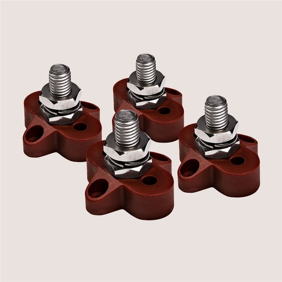 4pcs 48V DC Max M10 Battery Power Distribution Terminal Block Stud Junction Post