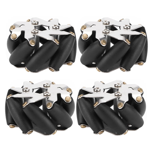 4pcs 48mm Durable Steel Mecanum Wheels Set Left and Right Wheels for Robot Car 14209