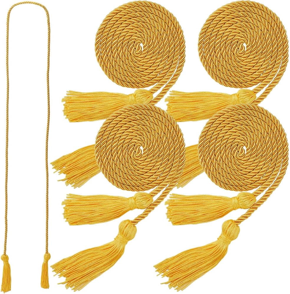 4pcs 4Pcs Gold 2025 Graduation Honor Cord Braid Decorative Tassel Ropes ...