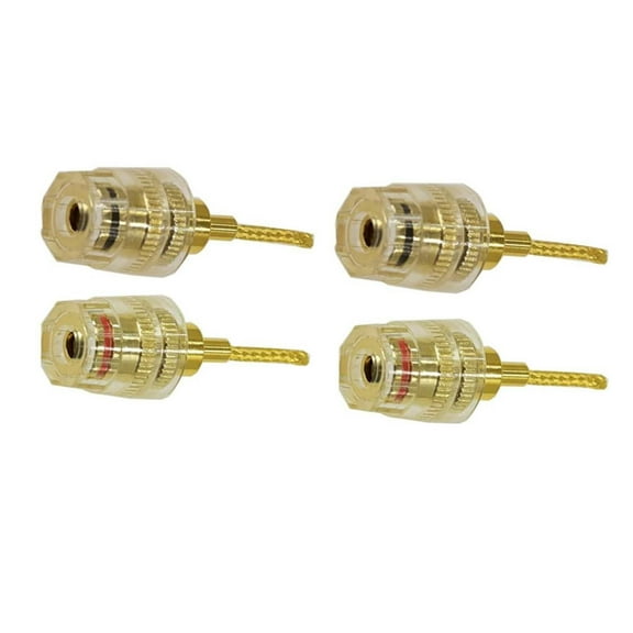 4pcs 4mm Banana Female to 2mm Pin Gold Plated Connector HIFI Cable Adapter Plug TAPDRA Spare Part