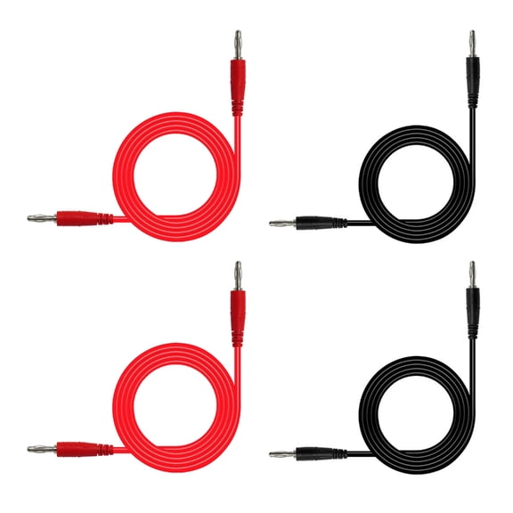 4pcs 4mm Banana Plugs Adapters with Standardized Design for Wide Compatibility and Easy Connection in Testing Equipment