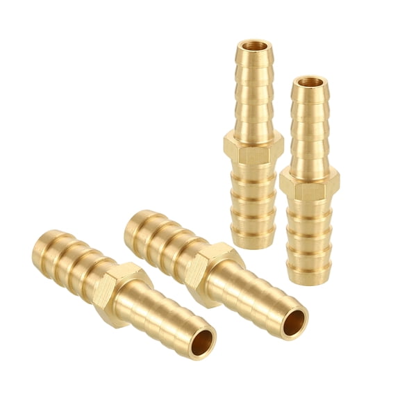 4pcs 5/16" To 3/8" Brass Hose Barb Fitting Metals Splicer Mender for 3D Printing, Air Compressor, CNC Machine, Dies