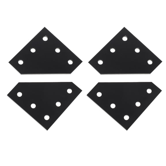 4pcs 5 Hole 90 Degree Joint Board Plate Corner Angle Bracket Connection Strip