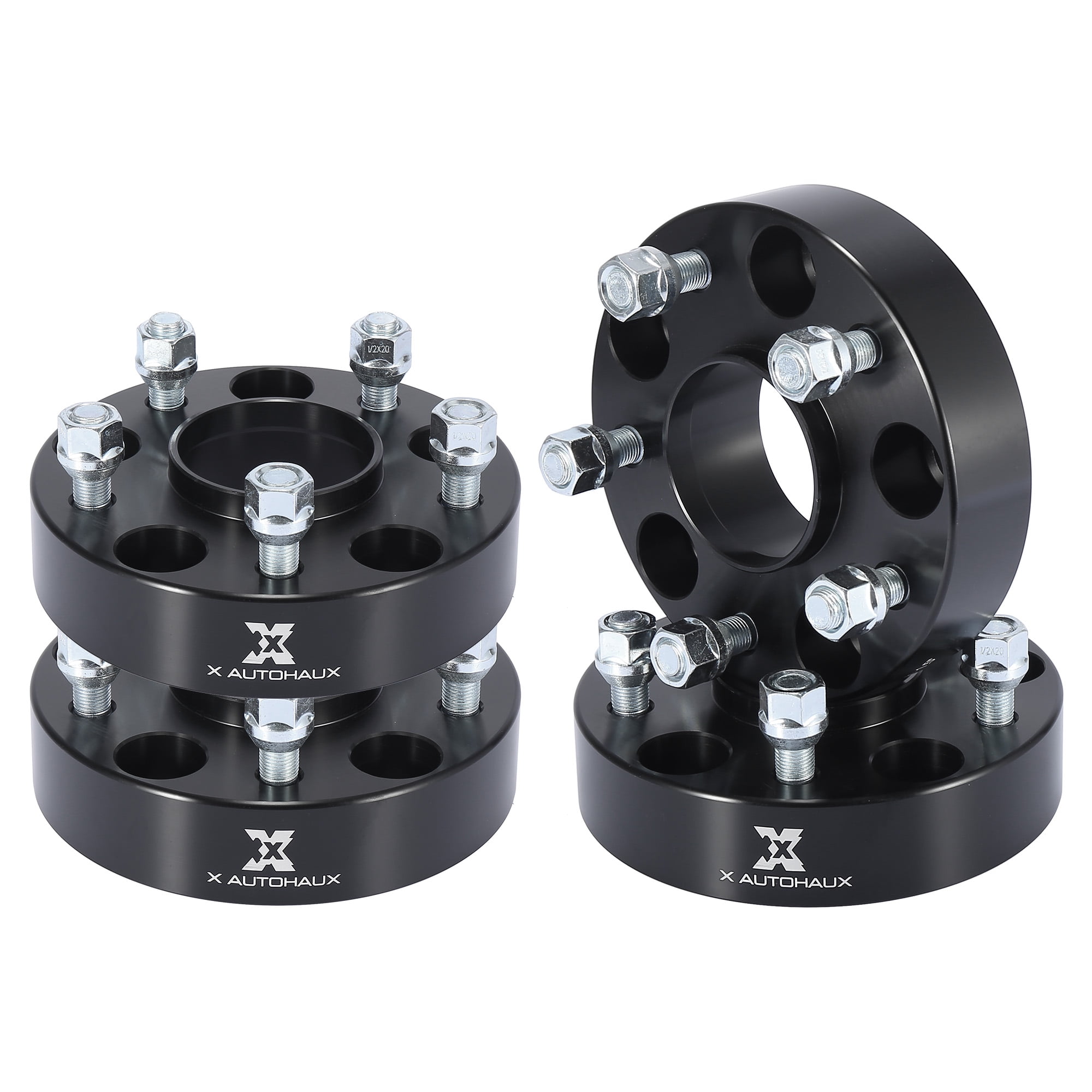 ECCPP Pair of 5x114.3 Wheel Spacers 1.5 5 Lug 5x4.5 to 5x4.5 82.5mm CB  with 1/2x20 Studs Fit for Mustang Ranger Explorer Edge Crown Victoria for