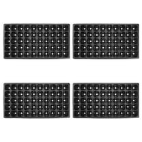 WRITWAA 4pcs Plastic Trays Black for Prevent Root Rotting at Nursery Sites