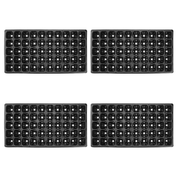 WRITWAA 4pcs Plastic Trays Black for Prevent Root Rotting at Nursery Sites
