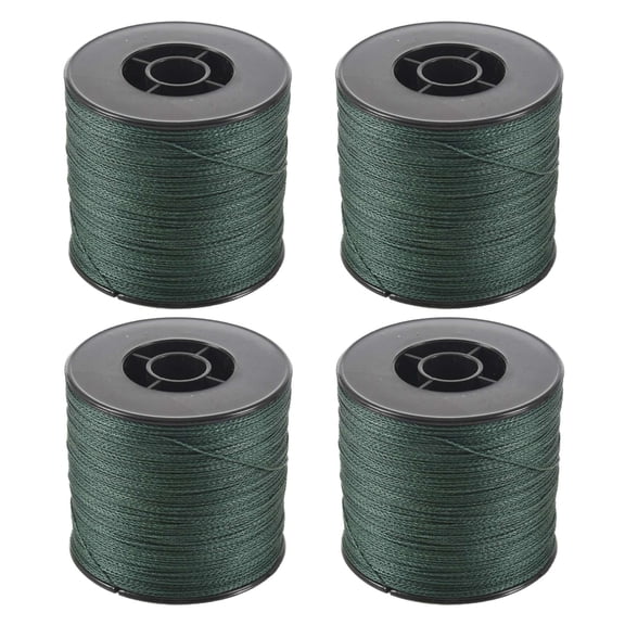4pcs 500M 100LB 0.5mm Super Strong Braided Fishing Line PE 4 Strands Color:Dark Green,4 x Fishing Line,Dark Green