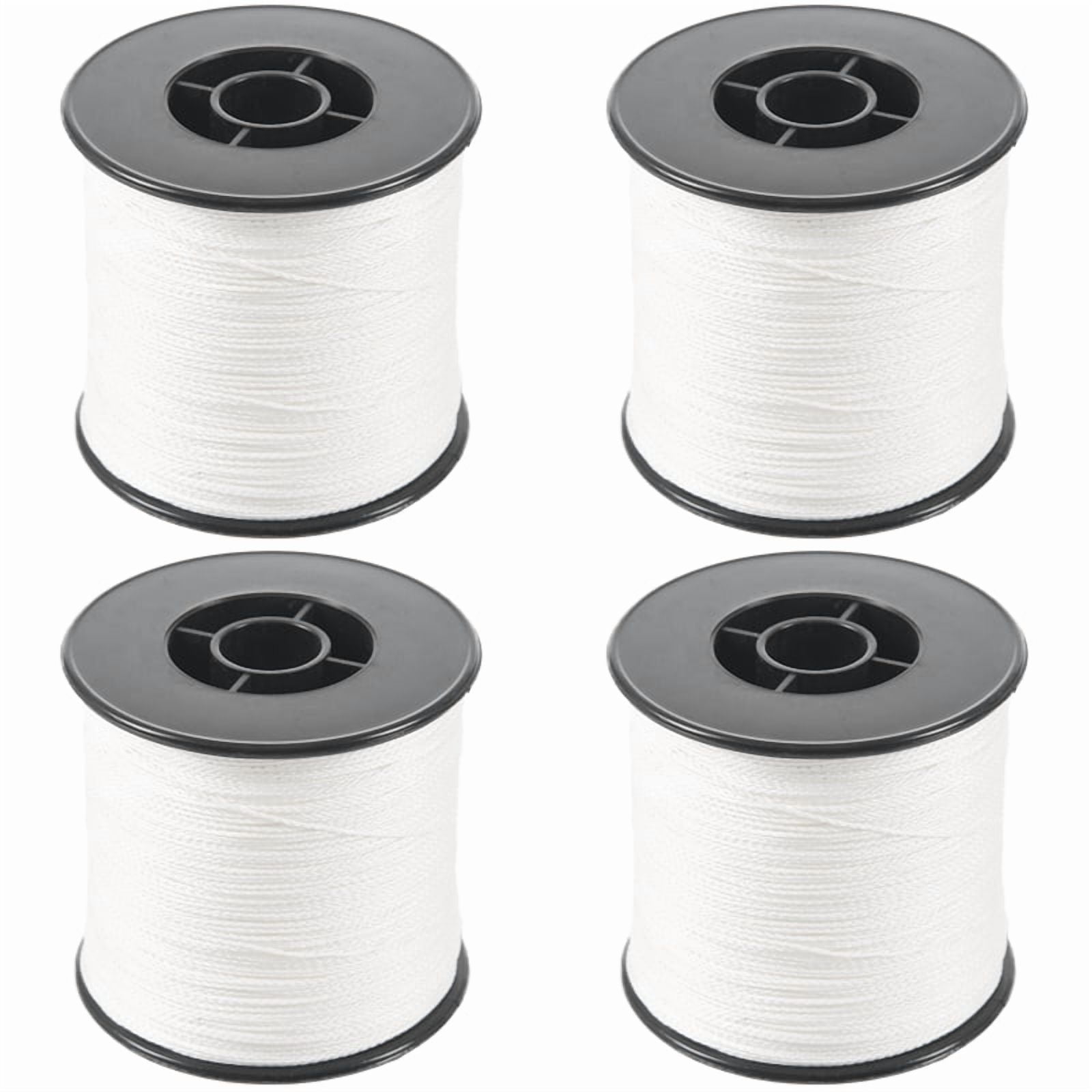 4pcs 500M 100LB 0.5mm Super Strong Braided Fishing Line PE 4 Strands Color:White,4 x Fishing Line,White