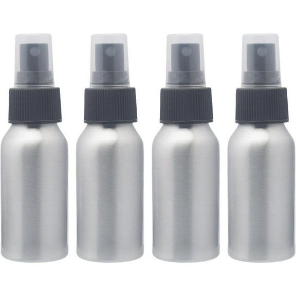 4pcs 50ml Aluminum Spray Bottle, Refillable Travel Atomizer for Toner and Face