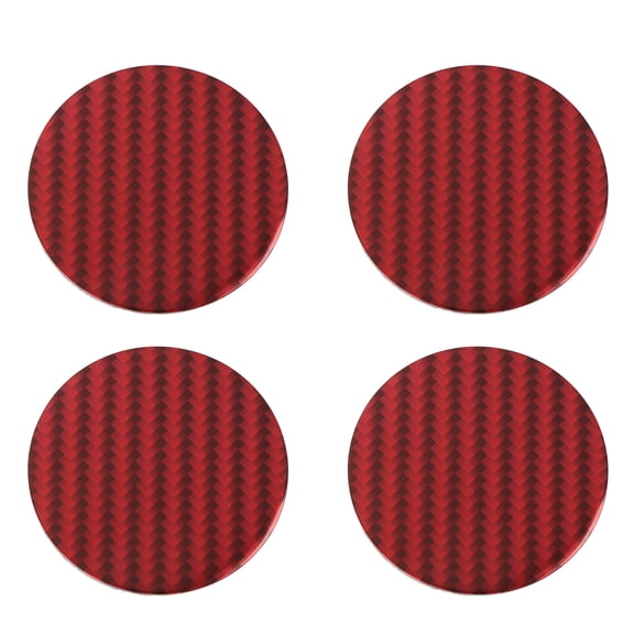 4pcs 50mm Wheel Center Hub Cap Sticker Emblem Badge Carbon Fiber Pattern for Car