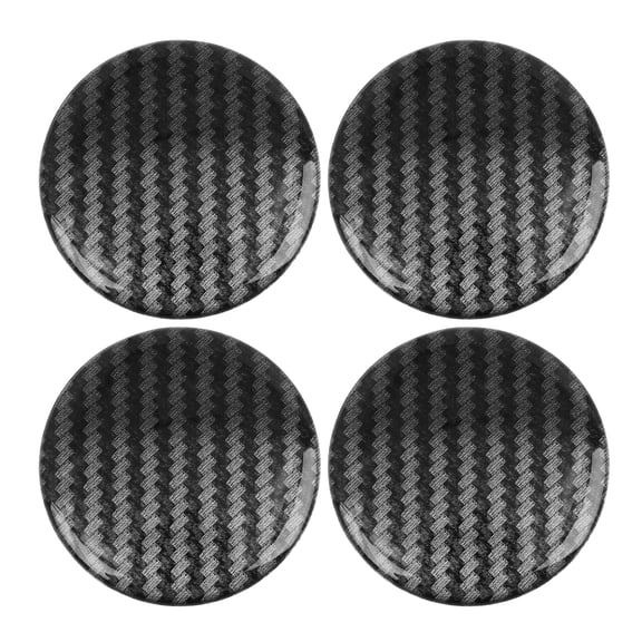 4pcs 56.5mm Car Auto Wheel Center Hub Cap Sticker Carbon Fiber Style Decal Emblem Badge Clear Resin