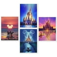 thumbnail image 1 of 4pcs 5D Diamond Painting Kits for Adults Diamond Art Cartoon Castle Diamond Painting Full Drill Crystal Rhinestone Embroidery Craft Kits for Home Wall Decor Gifts 11.8x15.7 inches, 1 of 5