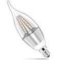 thumbnail image 1 of 4pcs 5W E12 Candelabra Bulbs 600 LM 50W Equivalent Candle Flame Tip Light Bulb, 1 of 6