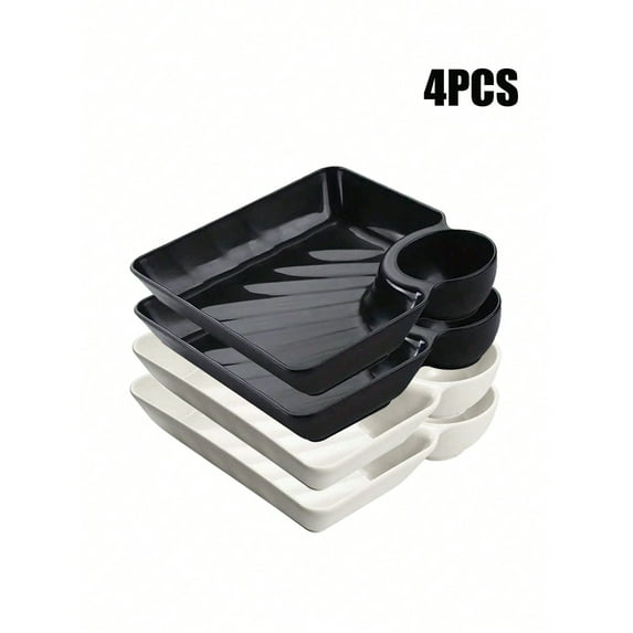 4pcs/5pcs Plastic Dipping Sauce Dish For Dumplings,Kitchen,Christmas Gift