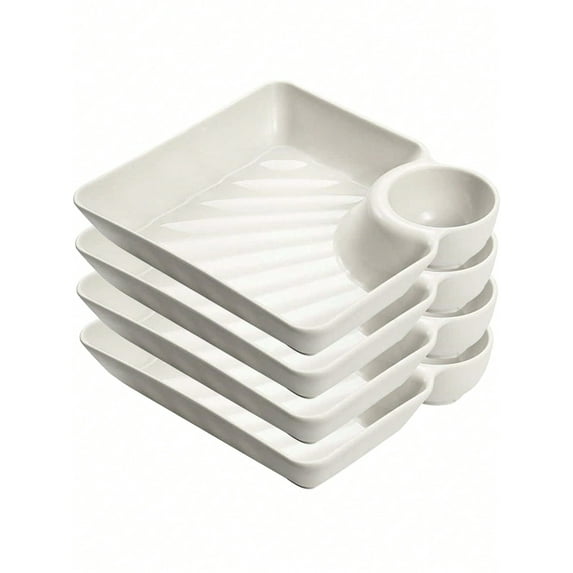 4pcs/5pcs Plastic Dipping Sauce Dish For Dumplings,Kitchen,Christmas Gift