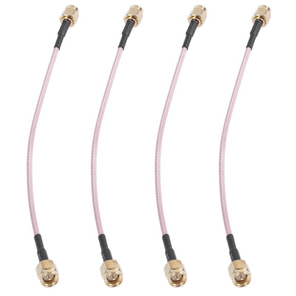 4pcs 6.5 inch Length SMA Male to SMA Male Connector Pigtail Cable,4 x SMA to SMA Cable,as shown