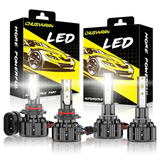 4pcs 6000K 9005&H1 Car Headlight High Low Beam Bulbs Combo For Lexus LX470 1998-2007