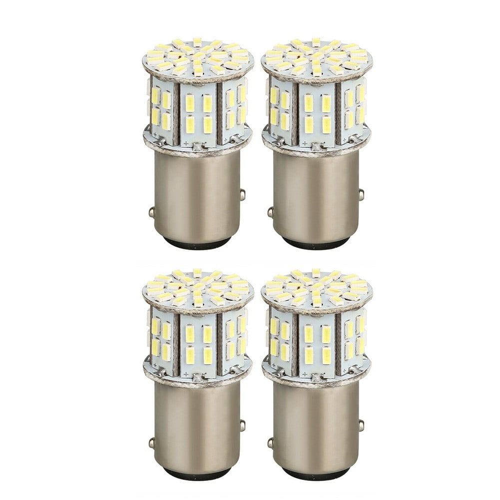 4pcs 6000K Super White 1157 BAY15D 50-for SMD LED Tail Stop Brake Light Bulbs 7528