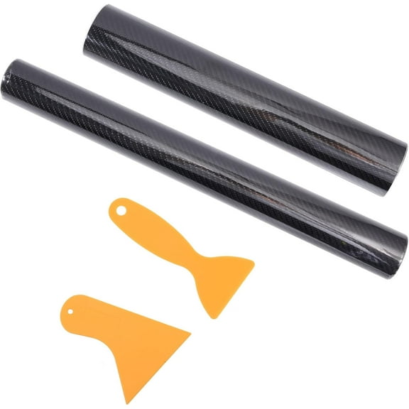 4pcs 6D Carbon Fiber High Gloss Car Wrap Vinyl Wrap Car Auto Fibre Sticker Vinyl Wrapping Film Air Release Without Bubbles Car Packaging Film Car DIY Stickers Colorful