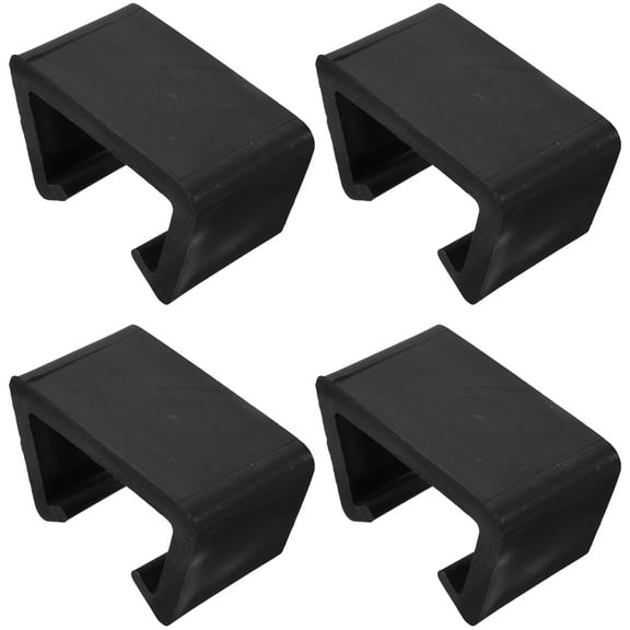 Minkissy Sectional Sofa Connectors Sofa Clip Rattan 4Pcs 2.91x1.57x1.57 Inch Black