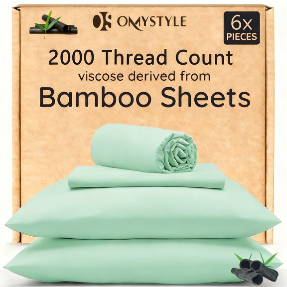 4pcs/6pcs Bamboo Cooling Bedding Set - Breathable And y - Fit for Hot Sleepers And Sweats, Pillowcases, Flat Sheet And Fitted Sheet - A Perfect Gift for Family, Couples - Christmas Gift