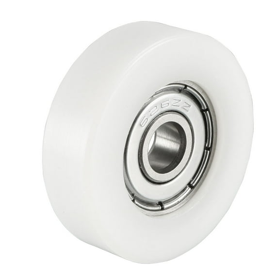 4pcs 6x30x9mm Roller Idler Bearing Pulley Sliding Conveyor Wheel White
