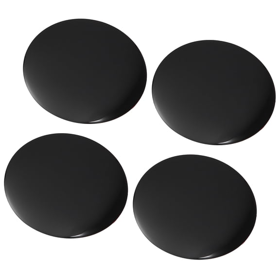 Unique Bargains 4pcs 70mm Black Car Universal Wheel Center Hub Caps Emblem Badge Decal Sticker