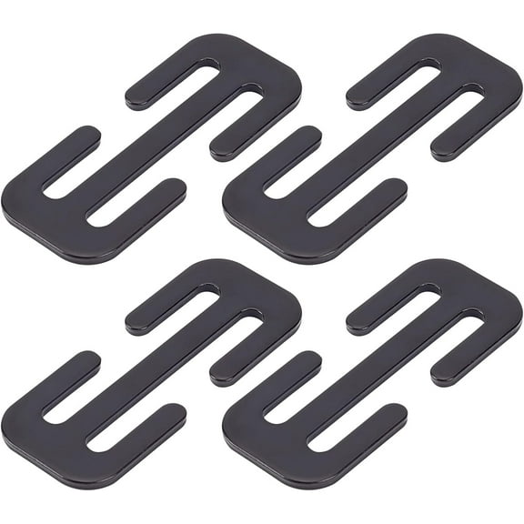 4pcs 70x28mm Steel Seat Belt Adjuster Clip Auto Shoulder Neck Strap Positioner Metal Seatbelt Clips