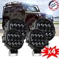 thumbnail image 1 of 4pcs 7inch Round LED Work Light Bar DRL Combo Pods Offroad SUV Driving Lights S+, 1 of 16