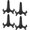thumbnail image 1 of 4pcs 8" Easel Plate Holder, Wood-like Plastic Folding Display Stand Black for Decorative Picture Frame, 1 of 5