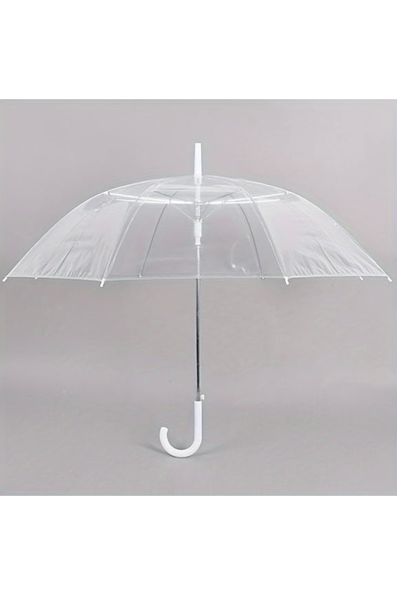 4pcs 8 Ribs Compact Windproof Straight Umbrella - Durable, Waterproof, and Transparent Automatic Stick Design for Men and Women - Perfect for Casual Use and Outdoor Activities