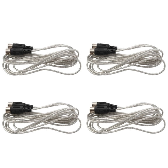 4pcs 9.8FT Midi Male to Male DIN 5-Pin Music Instrument Extension Cable Connector