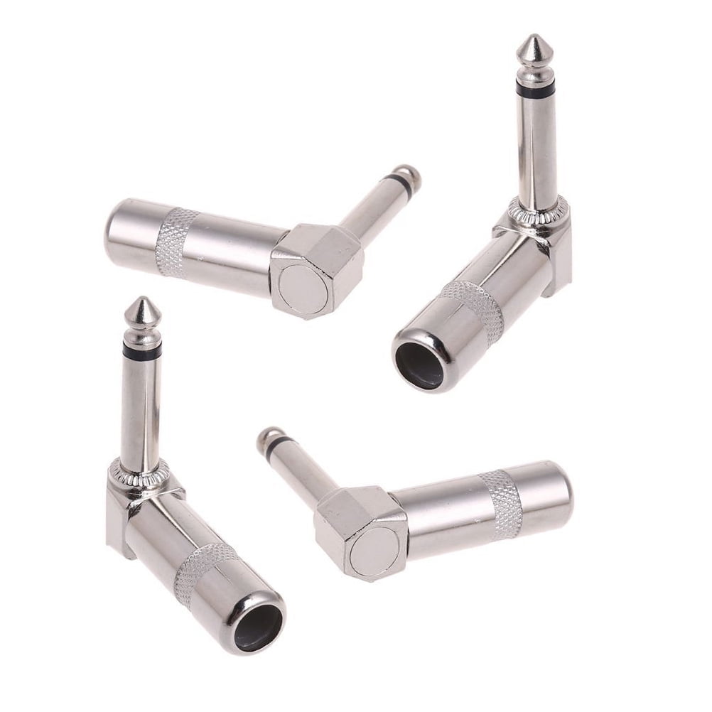4pcs 90 Degree Right Angle Plug Replacement Electric Guitar Connection