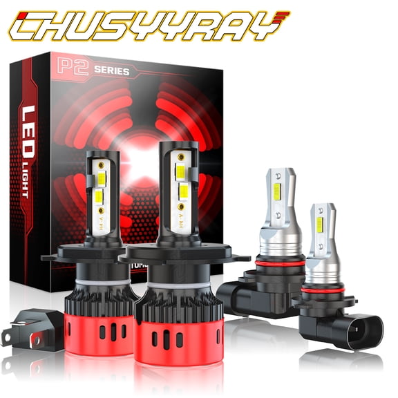 4pcs 9003 LED Headlight Kit High-Low + 9006 Fog Light Bulbs For Scion XB 2004-2006CHUSYYRAY