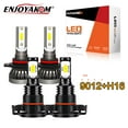 thumbnail image 1 of 4pcs 9012 LED Headlight +5202 H16 Fog Light Bulbs Combo For GMC Sierra 1500 2014 2015, 1 of 11