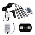 thumbnail image 1 of 4pcs 9leds Car Interior RGB Atmosphere Lights decorative led strip Car Interior Light with remote controller, 1 of 7