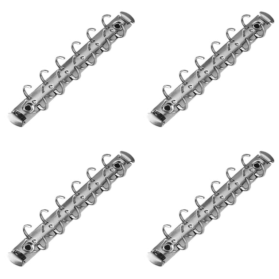 4pcs A6 Notebook 6-Ring Binder Mechanism Metal Replacement Loose Leaf Spines for Planner Folder