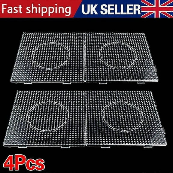 4pcs ABC Clear 145x145mm Square Large Pegboards Board for Hama Fuse Perler Bead No.03630
