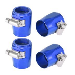 4pcs AN16 Hex Blue Car Hose Finisher Clamp Adapter Line End Cover Connector