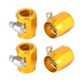 thumbnail image 1 of 4pcs AN6 Hex Gold Tone Car Hose Finisher Clamp Adapter Line End Cover Connector, 1 of 6