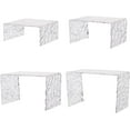 thumbnail image 1 of 4pcs Acrylic Display Riser 3.43/4.33/5.09/6.1 Inch Wide Clear Display Shelf Water Ripple Tiered Display Stand for Jewelry Perfume Cupcake Anime figurines Jewelry Cosmetic Showriser, 1 of 6