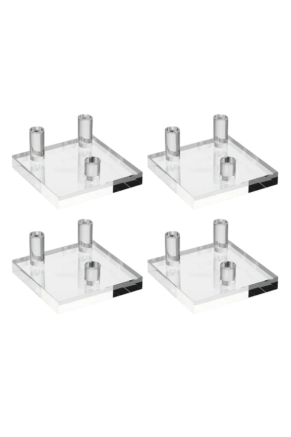 4pcs Acrylic Display Stands for Small Collectibles and Geodes Transparent Rack
