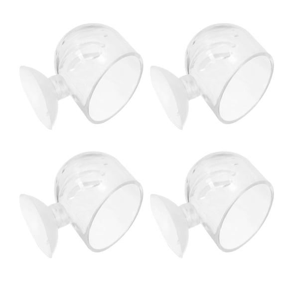 4pcs Acrylic Fish Tank Feeding Cups Aquarium Food Holder