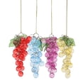 thumbnail image 1 of 4pcs Acrylic Grapes Artificial Grape Clusters 8 Inch Hanging Agate Grape Bundles, 1 of 7
