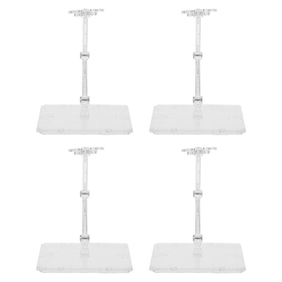 Transparent Plastic Doll Stands for Action Figures Strong and Sturdy with Stable Base 4pcs